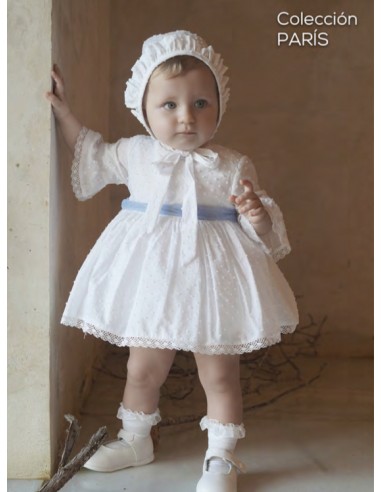 Vestido bebé, colección París, Blanca...