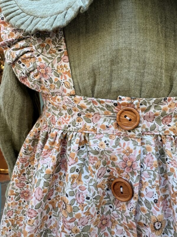 Vestido Pichi de dos piezas familia Liberty verde seco - Imagen 2