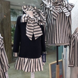 Vestido punto y rayas Basmarti