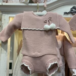 Conjunto de punto rosa palo